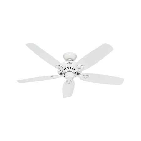 Hunter Hunter Builder 52 in. Snow White White Indoor Ceiling Fan 53240